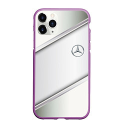 Чехол iPhone 11 Pro матовый Mercedes benz metalic collection, цвет: 3D-фиолетовый