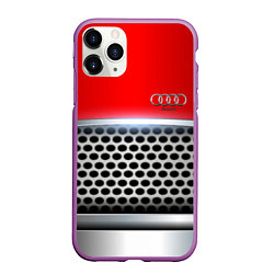 Чехол iPhone 11 Pro матовый AUDI metal collection game, цвет: 3D-фиолетовый