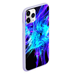 Чехол iPhone 11 Pro матовый Неоновые нервы текстура, цвет: 3D-светло-сиреневый — фото 2