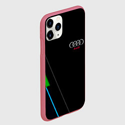 Чехол iPhone 11 Pro матовый AUDI geometry line, цвет: 3D-малиновый — фото 2
