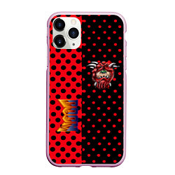 Чехол iPhone 11 Pro матовый Doom pattern steell, цвет: 3D-розовый