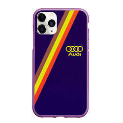 Чехол iPhone 11 Pro матовый AUDI line sport, цвет: 3D-фиолетовый