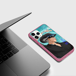 Чехол iPhone 11 Pro матовый Годжо ковбой, цвет: 3D-малиновый — фото 2