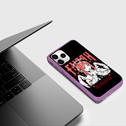 Чехол iPhone 11 Pro матовый Макима ангел - Человек бензопила, цвет: 3D-фиолетовый — фото 2