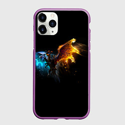 Чехол iPhone 11 Pro матовый Jakiro дота 2, цвет: 3D-фиолетовый