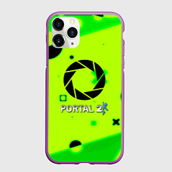 Чехол iPhone 11 Pro матовый Portal 2 geometry steel, цвет: 3D-фиолетовый