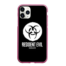 Чехол iPhone 11 Pro матовый Resident Evil umbrella corp logo, цвет: 3D-малиновый