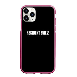 Чехол iPhone 11 Pro матовый Resident Evil 2 logo, цвет: 3D-малиновый