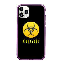 Чехол iPhone 11 Pro матовый Resident Evil biohazard, цвет: 3D-фиолетовый