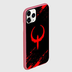 Чехол iPhone 11 Pro матовый Quake красные краски, цвет: 3D-малиновый — фото 2