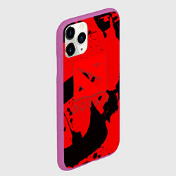 Чехол iPhone 11 Pro матовый Dota краски иероглиф, цвет: 3D-фиолетовый — фото 2