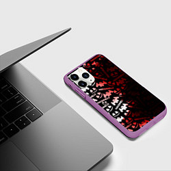 Чехол iPhone 11 Pro матовый Marshmello краски, цвет: 3D-фиолетовый — фото 2