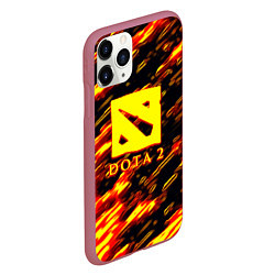 Чехол iPhone 11 Pro матовый DOTA2 огенный стиль текстура, цвет: 3D-малиновый — фото 2