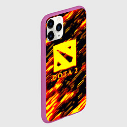 Чехол iPhone 11 Pro матовый DOTA2 огенный стиль текстура, цвет: 3D-фиолетовый — фото 2