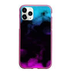 Чехол iPhone 11 Pro матовый Градиент - дым, цвет: 3D-малиновый