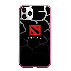 Чехол iPhone 11 Pro матовый DOTA2 земля, цвет: 3D-малиновый