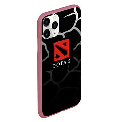 Чехол iPhone 11 Pro матовый DOTA2 земля, цвет: 3D-малиновый — фото 2