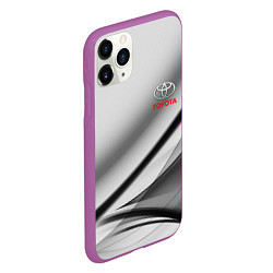 Чехол iPhone 11 Pro матовый Toyota texrure grey, цвет: 3D-фиолетовый — фото 2