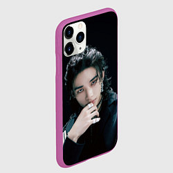 Чехол iPhone 11 Pro матовый Stray Kids Hyunjin Giant concept, цвет: 3D-фиолетовый — фото 2