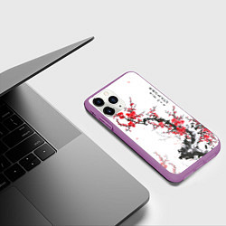 Чехол iPhone 11 Pro матовый Китайская слива, цвет: 3D-фиолетовый — фото 2