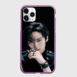 Чехол iPhone 11 Pro матовый Stray Kids Lee Know Giant concept, цвет: 3D-фиолетовый