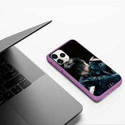 Чехол iPhone 11 Pro матовый Stray Kids Bang Chan Giant concept, цвет: 3D-фиолетовый — фото 2