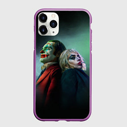 Чехол iPhone 11 Pro матовый Харли и Джокер