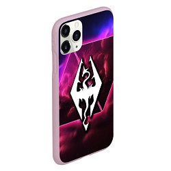 Чехол iPhone 11 Pro матовый The Elder Scrolls neon game, цвет: 3D-розовый — фото 2