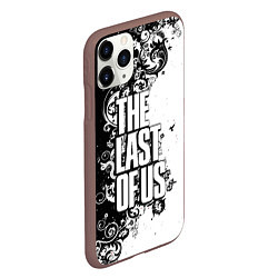 Чехол iPhone 11 Pro матовый The Last of Us узор чёрно белый, цвет: 3D-коричневый — фото 2