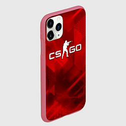 Чехол iPhone 11 Pro матовый CSGO абстракция, цвет: 3D-малиновый — фото 2