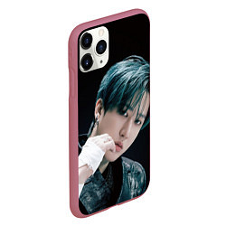 Чехол iPhone 11 Pro матовый Stray Kids Changbin Giant concept, цвет: 3D-малиновый — фото 2