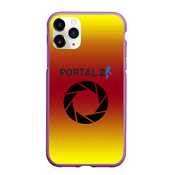 Чехол iPhone 11 Pro матовый Portal 2 gradient, цвет: 3D-фиолетовый