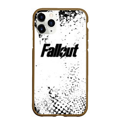 Чехол iPhone 11 Pro матовый Fallout game краски, цвет: 3D-коричневый