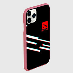 Чехол iPhone 11 Pro матовый DOTA2 lines, цвет: 3D-малиновый — фото 2