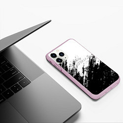 Чехол iPhone 11 Pro матовый Warframe штриховка красок, цвет: 3D-розовый — фото 2