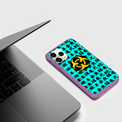 Чехол iPhone 11 Pro матовый Resident Evil japan pattern, цвет: 3D-фиолетовый — фото 2