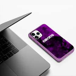 Чехол iPhone 11 Pro матовый Farcry neon fire, цвет: 3D-фиолетовый — фото 2