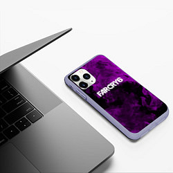 Чехол iPhone 11 Pro матовый Farcry neon fire, цвет: 3D-светло-сиреневый — фото 2