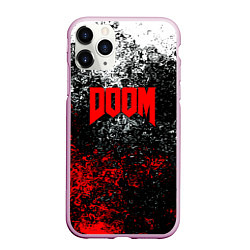 Чехол iPhone 11 Pro матовый Doom брызги красок, цвет: 3D-розовый