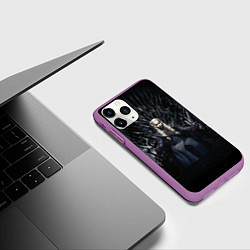 Чехол iPhone 11 Pro матовый Дейнерис Таргариен игра престолов, цвет: 3D-фиолетовый — фото 2