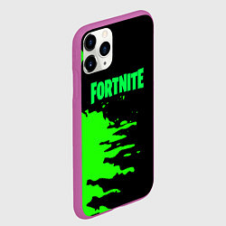 Чехол iPhone 11 Pro матовый Fortnite краски звезды, цвет: 3D-фиолетовый — фото 2