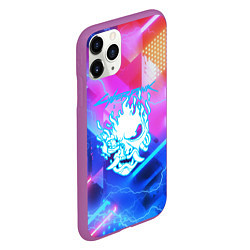 Чехол iPhone 11 Pro матовый Cyberpunk samurai storm, цвет: 3D-фиолетовый — фото 2