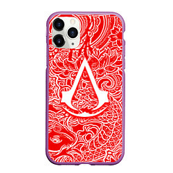 Чехол iPhone 11 Pro матовый Assassins Creed shadows, цвет: 3D-фиолетовый