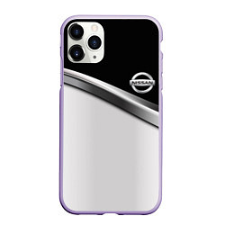 Чехол iPhone 11 Pro матовый Nissan logo auto, цвет: 3D-светло-сиреневый