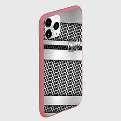 Чехол iPhone 11 Pro матовый Honda metal steel, цвет: 3D-малиновый — фото 2
