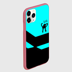 Чехол iPhone 11 Pro матовый Ъуъ съука геометрия, цвет: 3D-малиновый — фото 2