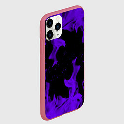 Чехол iPhone 11 Pro матовый Неоновый фиолетовый огонь, цвет: 3D-малиновый — фото 2