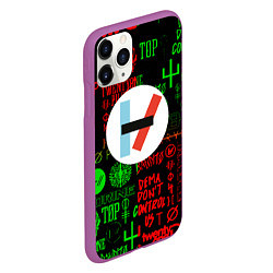 Чехол iPhone 11 Pro матовый Twenty one pilots music steel, цвет: 3D-фиолетовый — фото 2