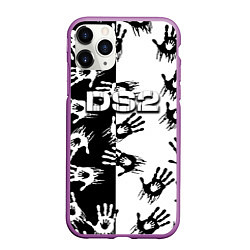 Чехол iPhone 11 Pro матовый Death stranding 2 руки, цвет: 3D-фиолетовый