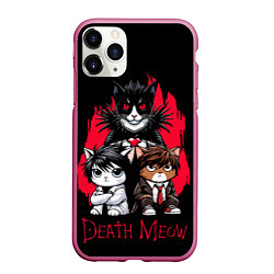 Чехол iPhone 11 Pro матовый Death meow cats, цвет: 3D-малиновый